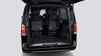 V-Class with open tailgate and luggage space