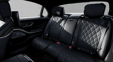 S-Class rear bench with quilted leather seats
